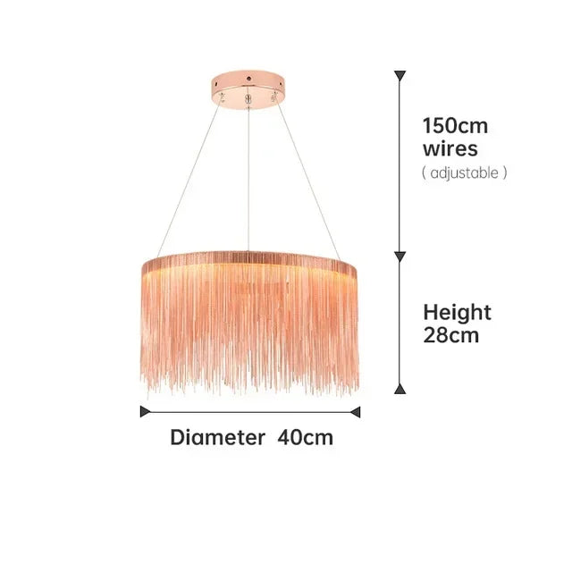 Aluminum Tassel LED Chandelier