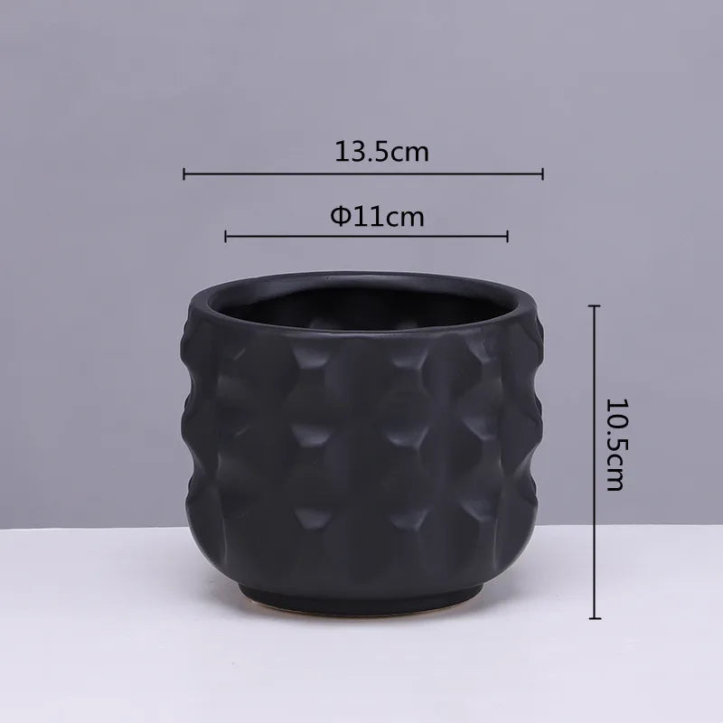 Gold Geometric Ceramic Vase