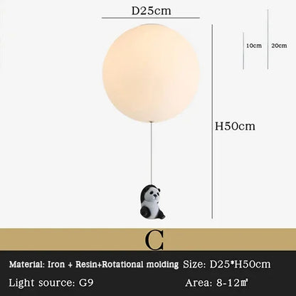 Decorbites™ Kinder Bären LED Deckenleuchter, süße Schlafzimmer-Hängeleuchte für Jungen und Mädchen