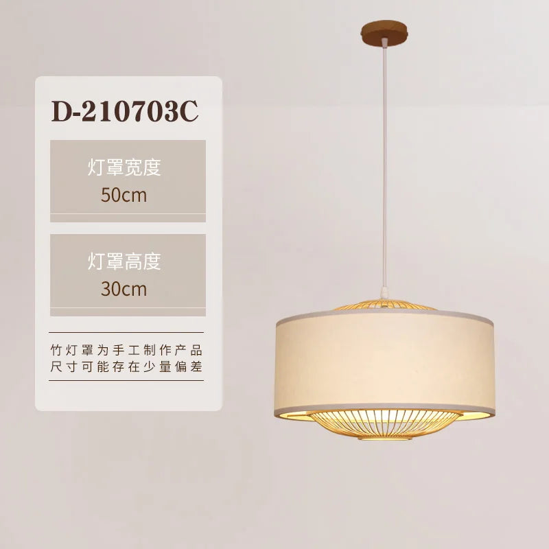Decorbites™ Japanische Bambus-Hängeleuchte für Wohnzimmer, Esszimmer, Schlafzimmer – Ikone des ruhigen Stils