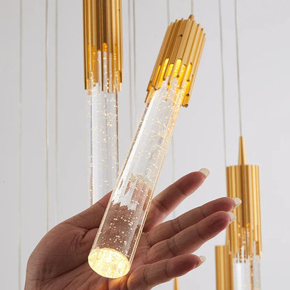 Decorbites™ Gold-Kristall-LED-Kronleuchter: Moderne Lampen für das Esszimmer, hängende Deckenbeleuchtung für die Küche