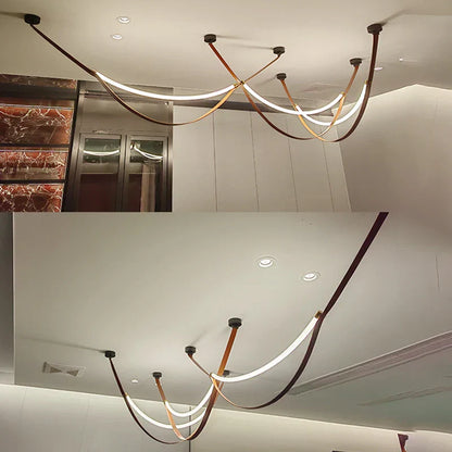 Decorbites™-Leder-Leuchter: Minimalistisches nordisches LED-Pendant-Licht für Wohnzimmer, Esszimmer und Schlafzimmer