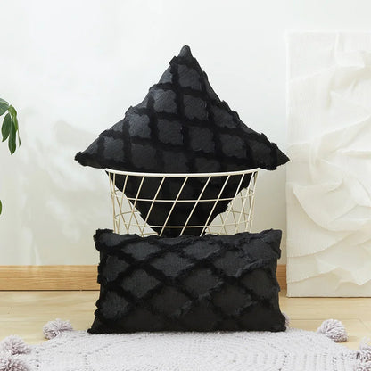 DecorBites™ Diamond Solid Embroidery Cushion Cover - Modern Home Decor