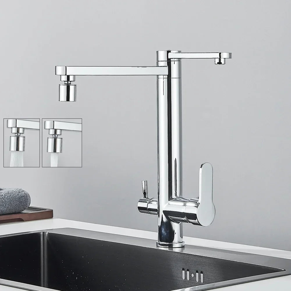 Decorbites™ Zweihand-Wasserfilter-Küchenarmatur mit 360°-Drehung und Wasserreinigung
