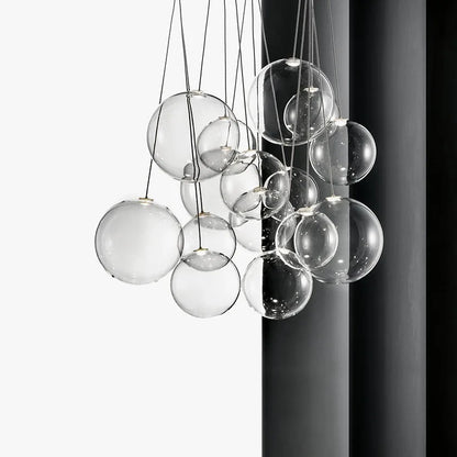 DecorBites™ Glass Ball LED Pendant Chandelier for Modern Spaces