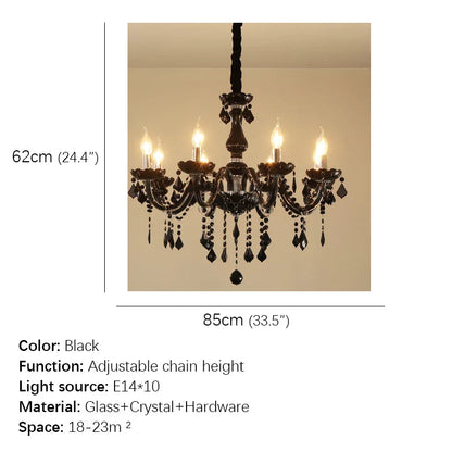 DecorBites™ Crystal Pendant Chandelier for Luxurious Living Room, Restaurant, Bedroom & Villa