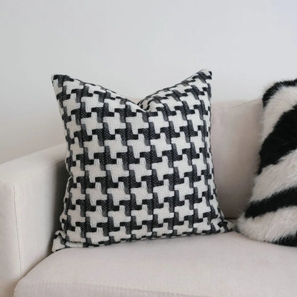Decorbites™ Hahnentrittmuster-Häkel-Kissenbezug Nordisch Minimalistisches Dekokissen