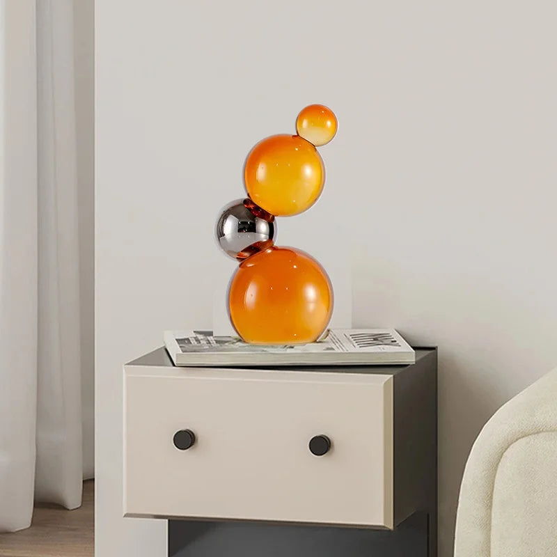 DecorBites™ Crystal Bubble Decor Spheres Spliced Glass Ball Figurines Home Decor Accessories