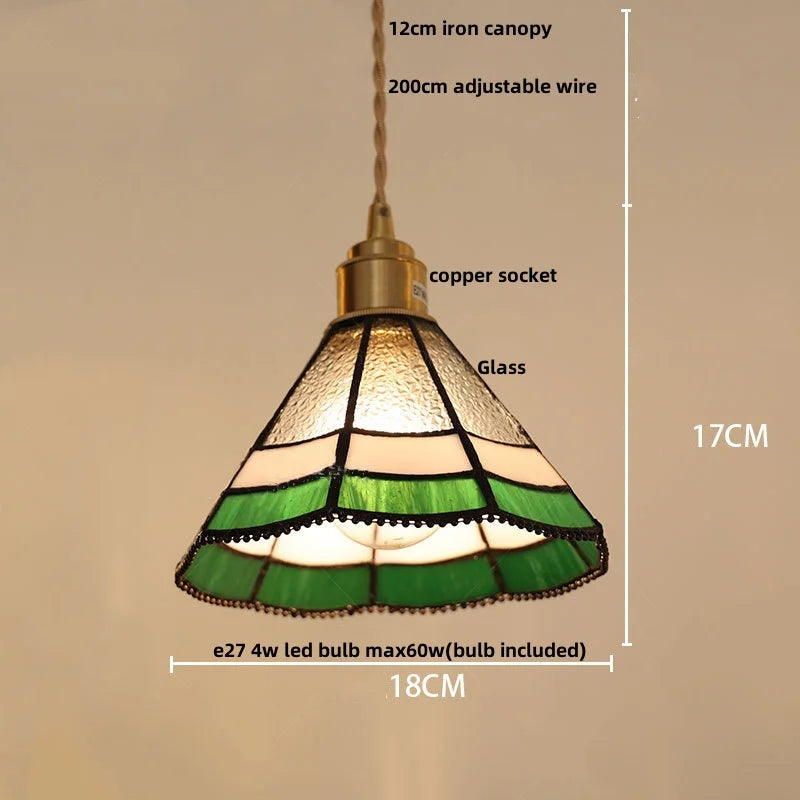 Decorbites™ Glas-LED-Hängeleuchte im Tiffany-Stil, handgenäht, für Esszimmerbeleuchtung