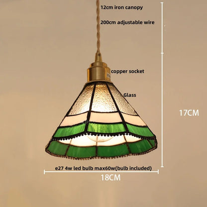 Decorbites™ Glas-LED-Hängeleuchte im Tiffany-Stil, handgenäht, für Esszimmerbeleuchtung