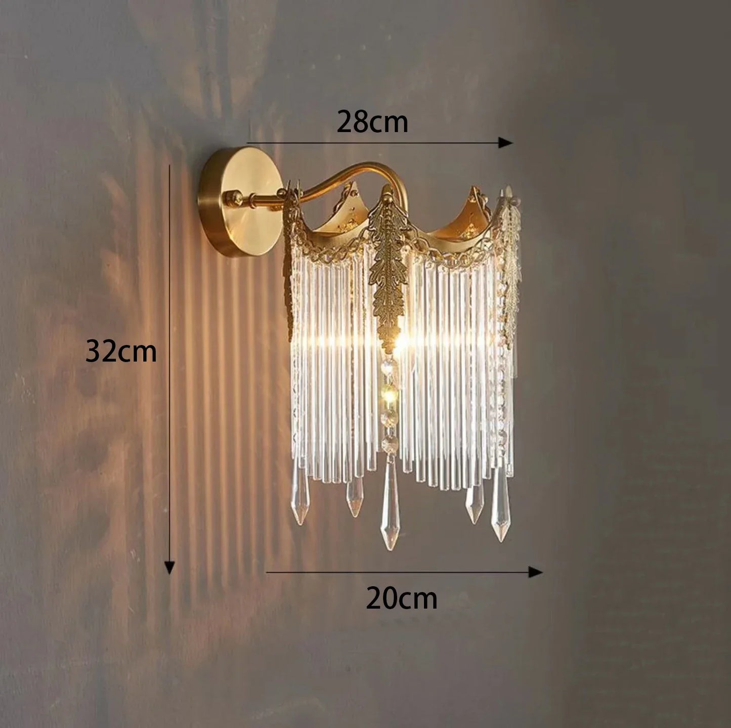 Decorbites™ Graue Glaswandlampe – Moderne Sconce-Leuchte für das Wohnzimmer-Dekor