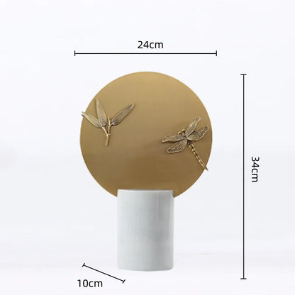 DecorBites™ Golden Geometric Circle Insect Figurine Set Home Decor