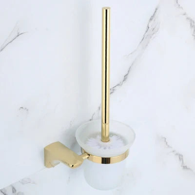 Decorbites™ Gold-Badmöbel-Set: Handtuchhalter, Regal, Papierhalter, Handtuchhalter, Toilettenbürstenhalter
