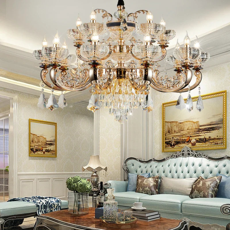 Decorbites™ Jade-Kristall-Kronleuchter: Elegante europäische Wohnzimmerlampe