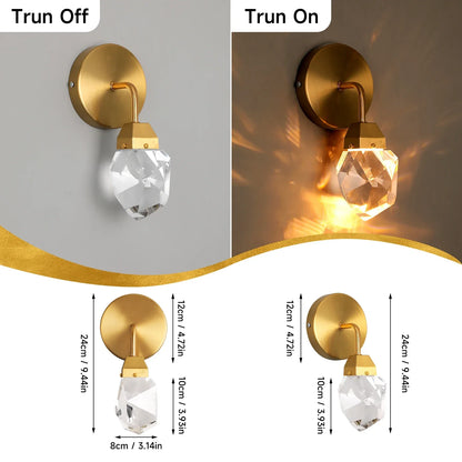 DecorBites™ Crystal LED Wall Sconce Fixture - Modern Luxury Copper Ceiling Light for Home Decor