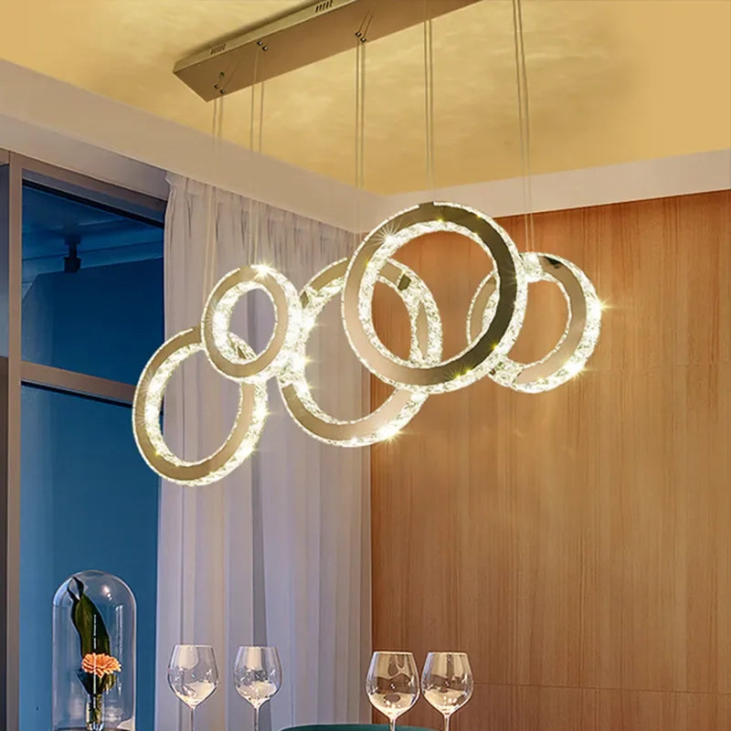 Decorbites™ Kristallkreis LED-Hängeleuchter für das Esszimmer