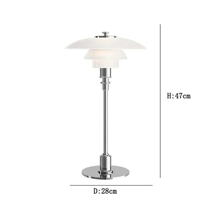 Decorbites™ Glas-Schreibtischlampe: Modernes dänisches Design für Wohnzimmer, Arbeitszimmer oder Hotel-Nachttisch