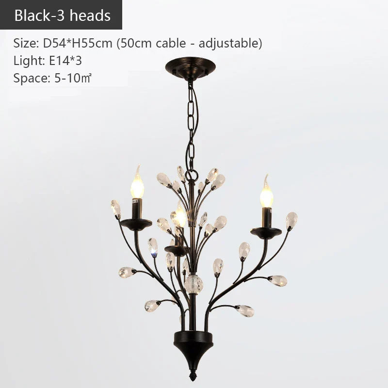 DecorBites™ Crystal LED Chandelier for Home Lighting in Bedroom Living Room Dining Kitchen