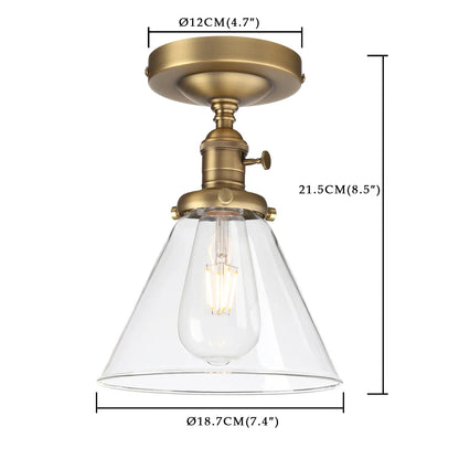 Decorbites™ Trichter-Glas-Wandleuchte Vintage-Industrial-Wandleuchte