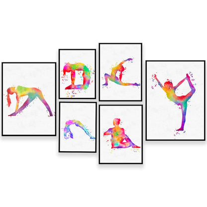 Decorbites™ Tanzkönig Yoga-Druck Frauen Tanz Asana-Pose Zen Pilates Art Deco Geschenk