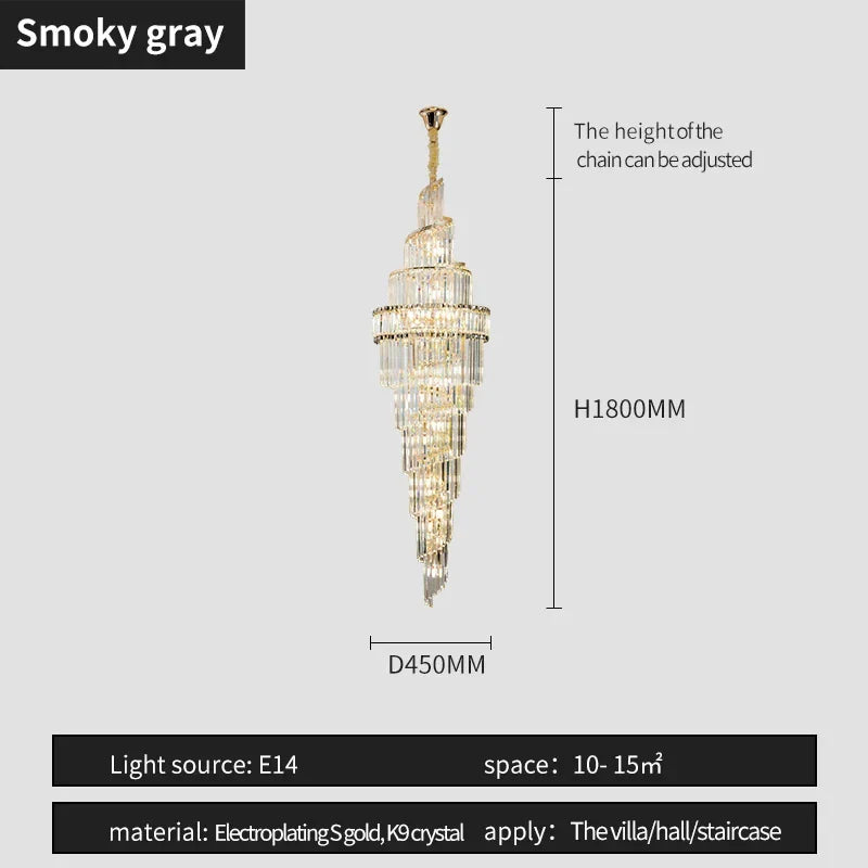 Deluxe Crystal Pendant Chandelier