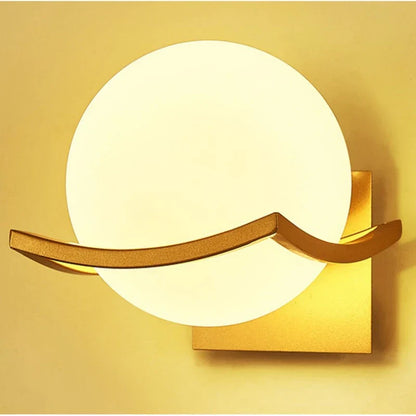 DecorBites™ Gold Glass Ball Wall Lamp for Modern Indoor Lighting Décor