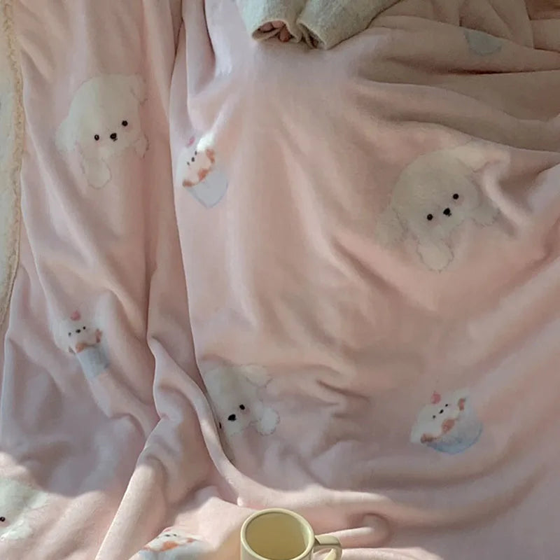 Cartoon Plush Sofa Blanket