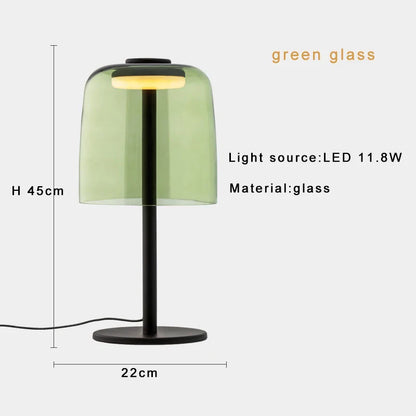 Decorbites™ Glas-Tischleuchte – Nordischer Stil Nachttischleuchte, einstellbare Helligkeit, minimalistisches Design