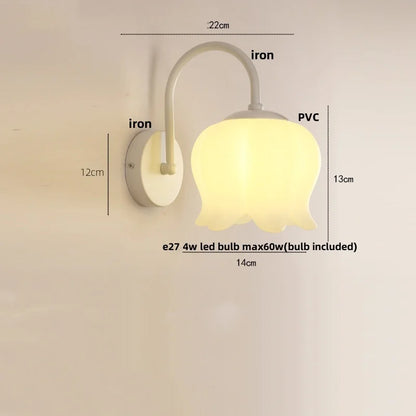 DecorBites™ Iron LED Wall Sconce Pull Chain Switch Stair Light Fixture for Study Hallway