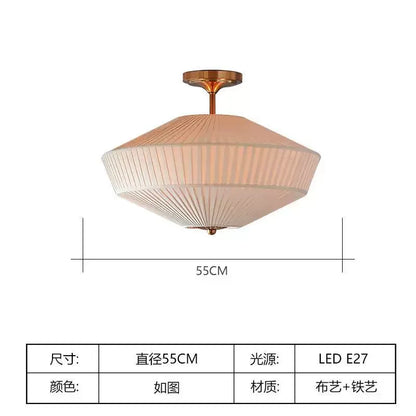 Decorbites™ Französischer Stil Stoff Faltenplafondlampe Vintage Dekorative Beleuchtung