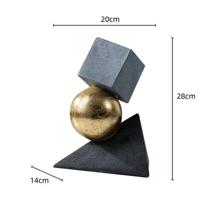 Decorbites™ Geometrische Goldkugel-Skulpturen-Statuen für die Heimdekoration