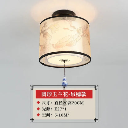 Decorbites™ Lotus Chinesische Kronleuchter Deckenlampe Einfaches Korridor-Gemälde LED-Beleuchtung