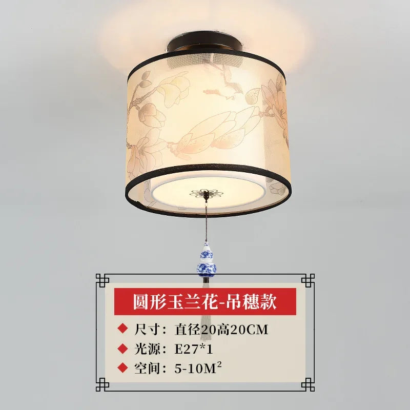 Decorbites™ Lotus Chinesische Kronleuchter Deckenlampe Einfaches Korridor-Gemälde LED-Beleuchtung