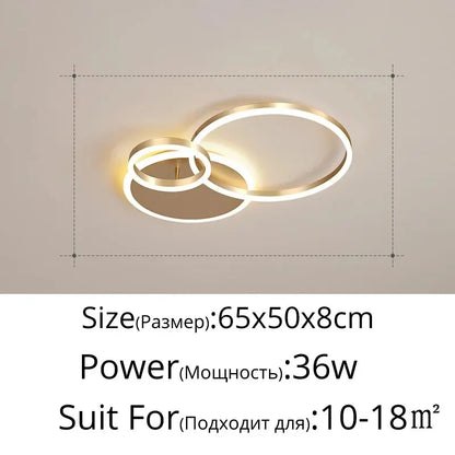 DecorBites™ Gold LED Chandelier for Living Study Room Indoor Lighting Luminaire