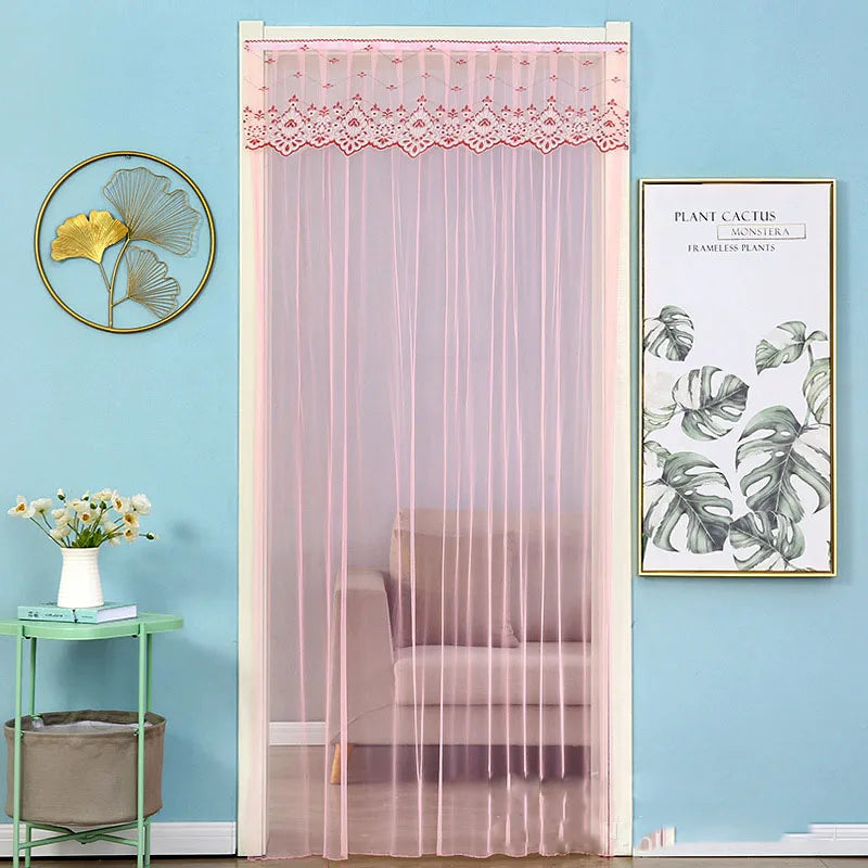 Decorbites™ Spitzeneinfassung Sommer-Insektenschutz-Türvorhang für Wohnzimmer und Schlafzimmer