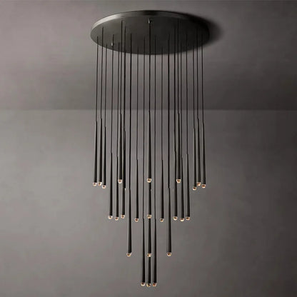 DecorBites™ Crystal LED Pendant Chandelier for Retro Villa Stairs