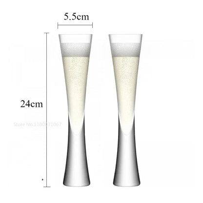 Decorbites™ Glitzerflöten Klare Blasen-Weingläser für Bar Party Hochzeit Cocktail