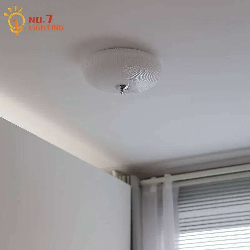 Decorbites™ Cremeglas-Runde Deckenleuchten | Moderne LED-Innenbeleuchtung | Beleuchtung für Schlafzimmer, Arbeitszimmer, Balkon