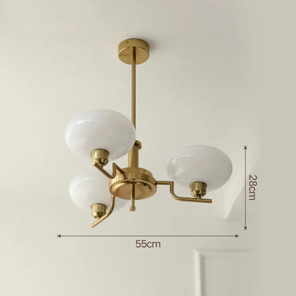 DecorBites™ Glass Ball Pendant Chandelier LED Lamp for Modern French Bedroom