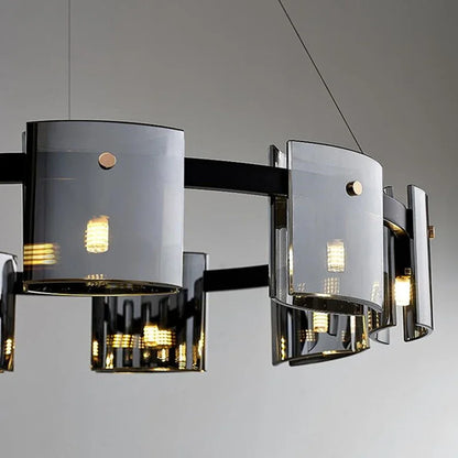 Decorbites™ Elegante Rauchglas-Hängelampe Deckenbeleuchtung für Esszimmer Wohnzimmer Schlafzimmer