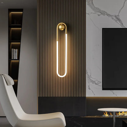 Decorbites™ Ellipse Wandlampen: Gold Schwarz Kupfer Weiß, 3-Farben-Dimmung