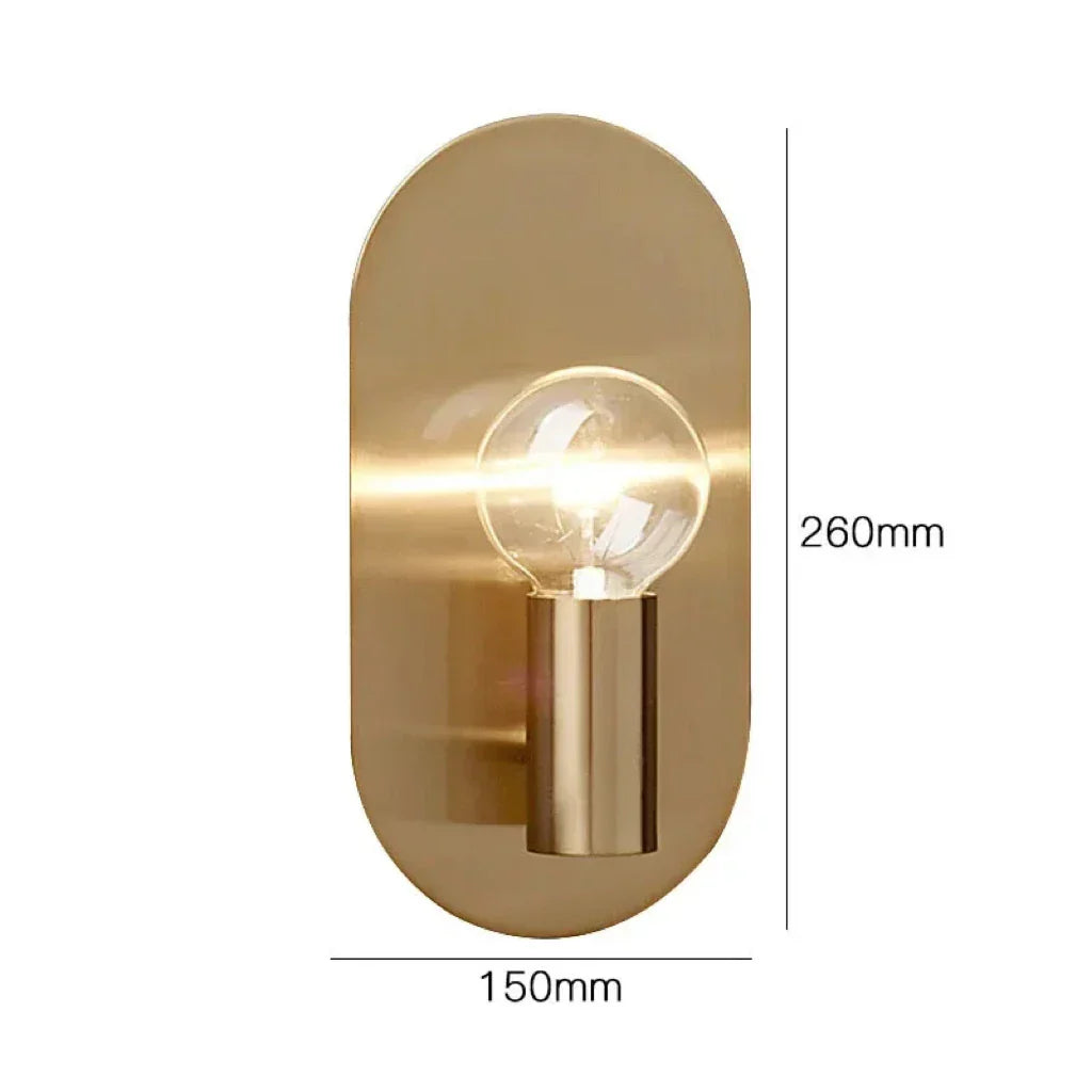 Gold Modern Wall Sconce With Metal Construction