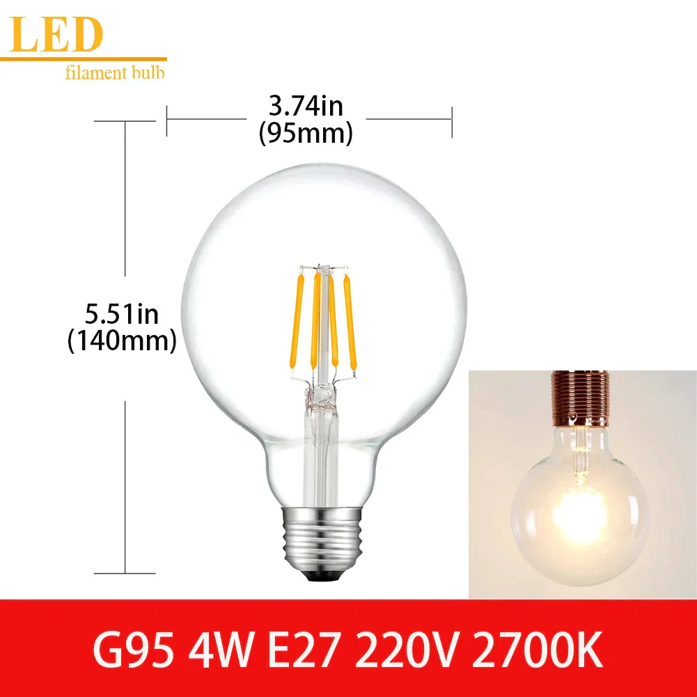 Decorbites™ LED-Filamentlampe Klarer Glas T16 A19 ST64 Dimmbare Vintage-Lampe