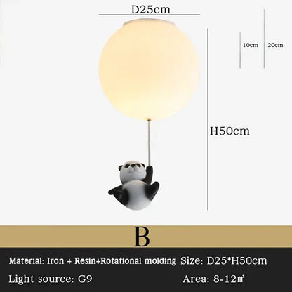 Decorbites™ Kinder Bären LED Deckenleuchter, süße Schlafzimmer-Hängeleuchte für Jungen und Mädchen