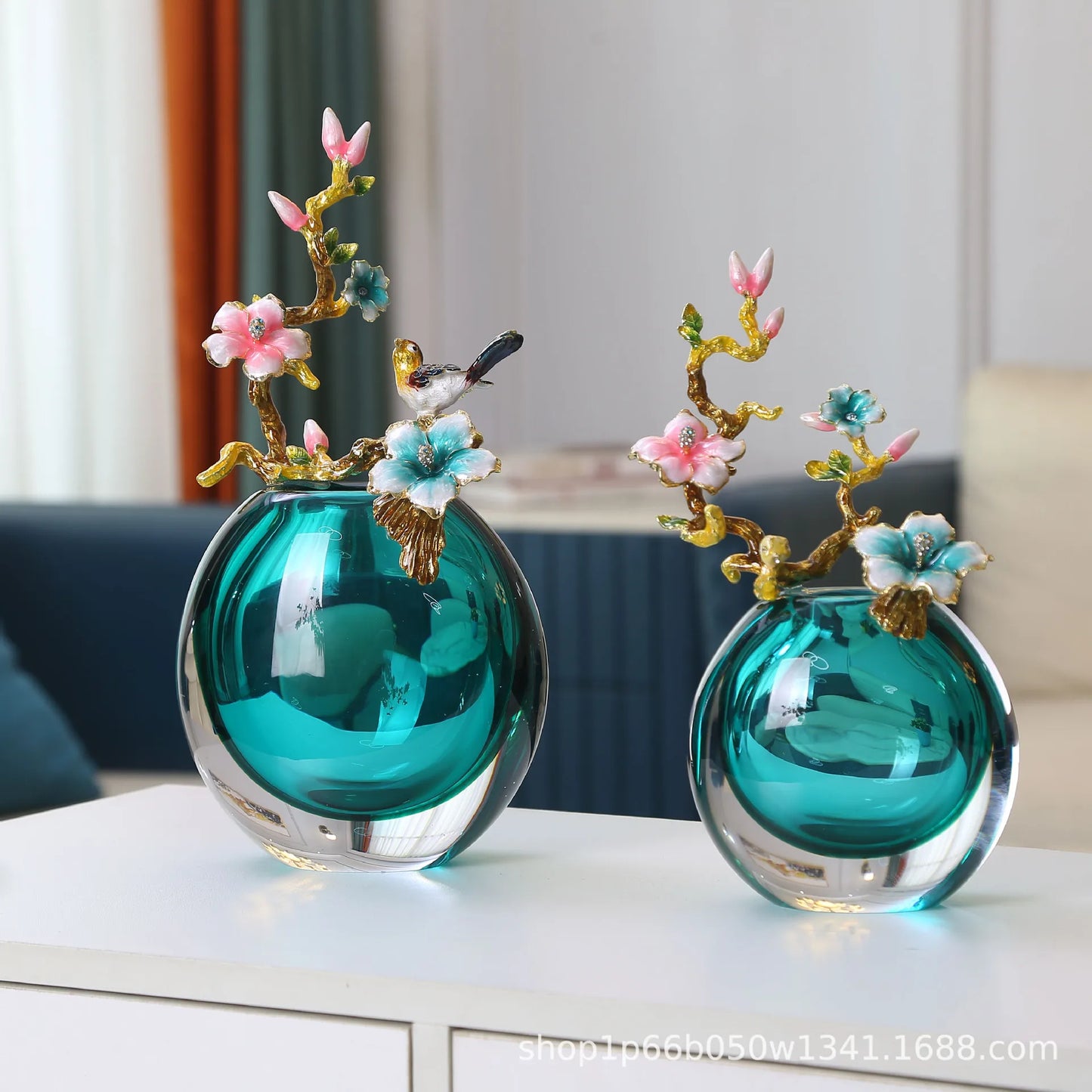 Decorbites™ Emaille-Kleine Ornamente & Glasvasen: Neuer chinesischer Stil für die Wohnzimmer-Dekoration