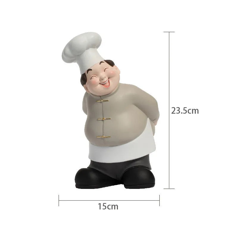 DecorBites™ Creative Chef Wine Rack Sculpture Cup Holder Wine Cabinet Bar Accessories
