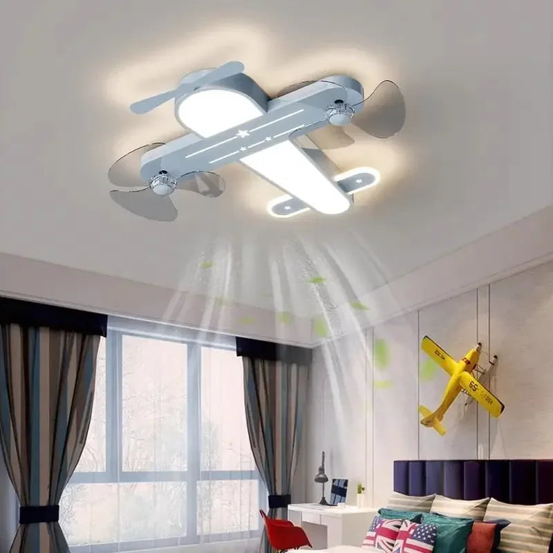 Decorbites™ Kinderzimmer Flugzeug Deckenventilator Leuchte