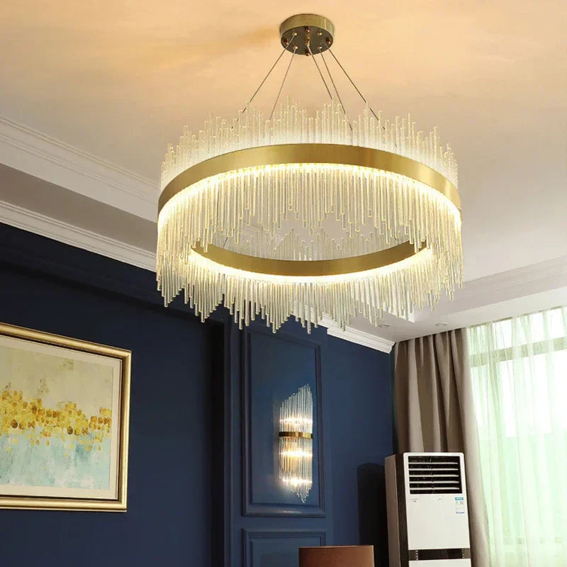 Decorbites™ Glasstab-LED-Hängeleuchter: Elegante Leuchte für die Einrichtung im Wohn-, Ess- und Schlafzimmer