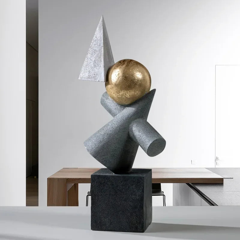 Decorbites™ Geometrische Goldkugel-Skulpturen-Statuen für die Heimdekoration