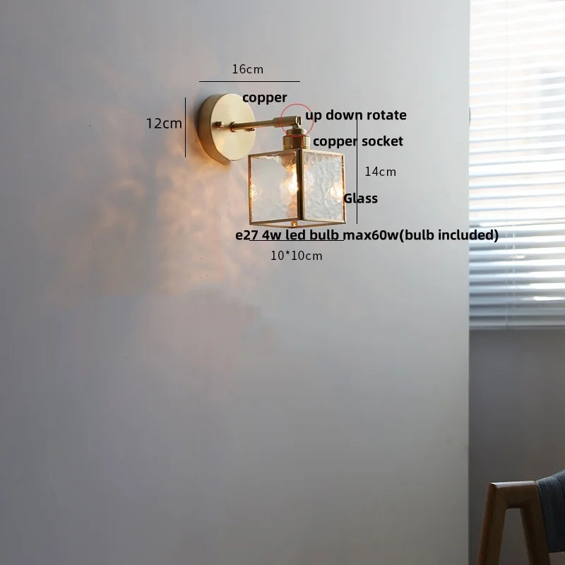 Decorbites™ Krone Glas LED Wandlampen Messing Schalter Treppenarmaturen